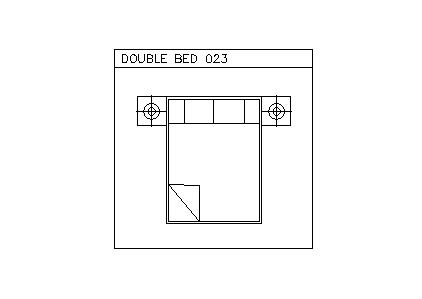 Download Free AutoCAD Double Bed Block 023 in DWG – High-Quality Floor Plan Design